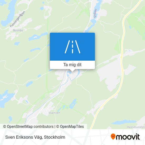 Sven Eriksons Väg karta