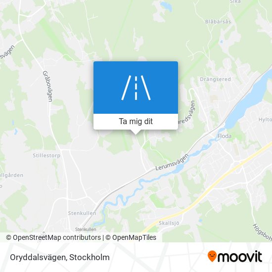 Oryddalsvägen karta