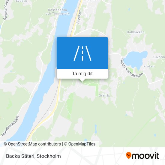 Backa Säteri karta
