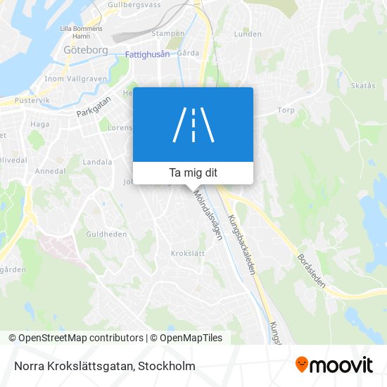 Norra Krokslättsgatan karta