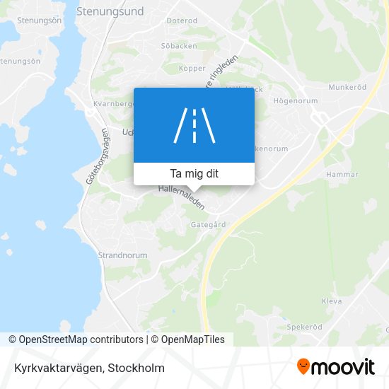 Kyrkvaktarvägen karta