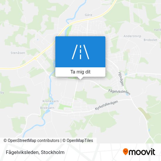 Fågelviksleden karta