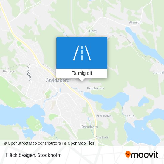 Håcklövägen karta