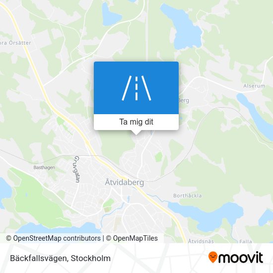 Bäckfallsvägen karta