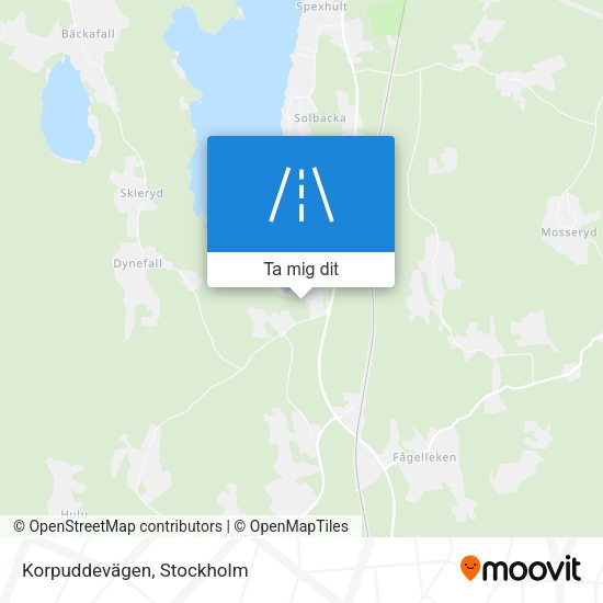 Korpuddevägen karta