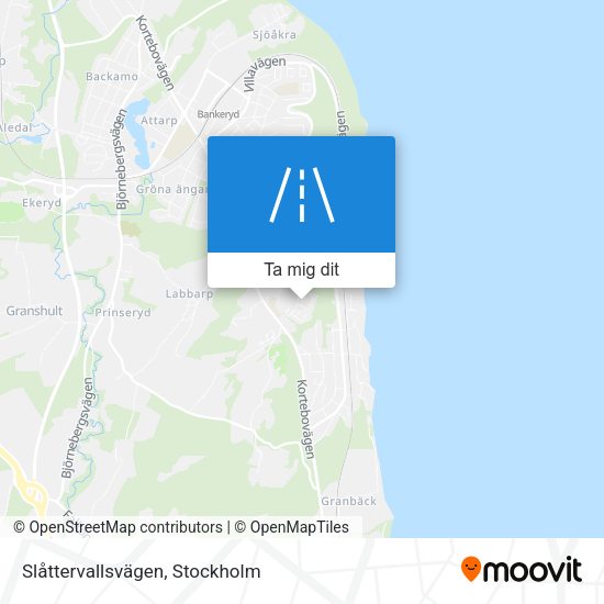 Slåttervallsvägen karta