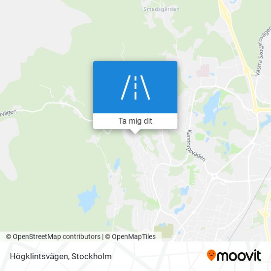 Högklintsvägen karta