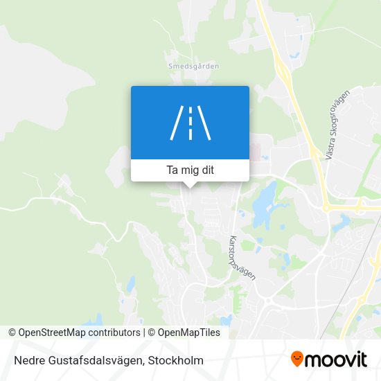 Nedre Gustafsdalsvägen karta