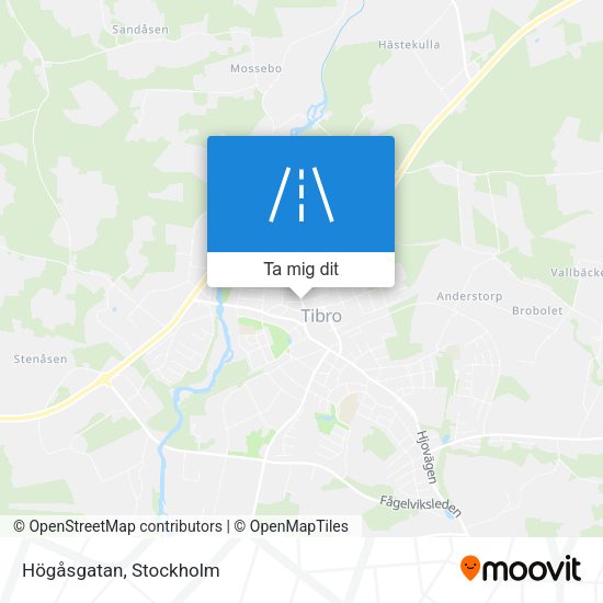 Högåsgatan karta