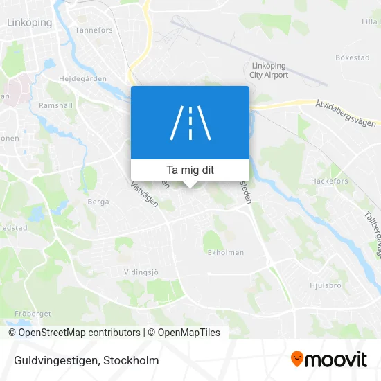 Guldvingestigen karta