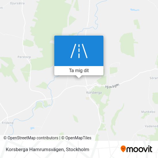 Korsberga Hamrumsvägen karta