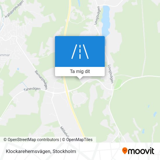 Klockarehemsvägen karta