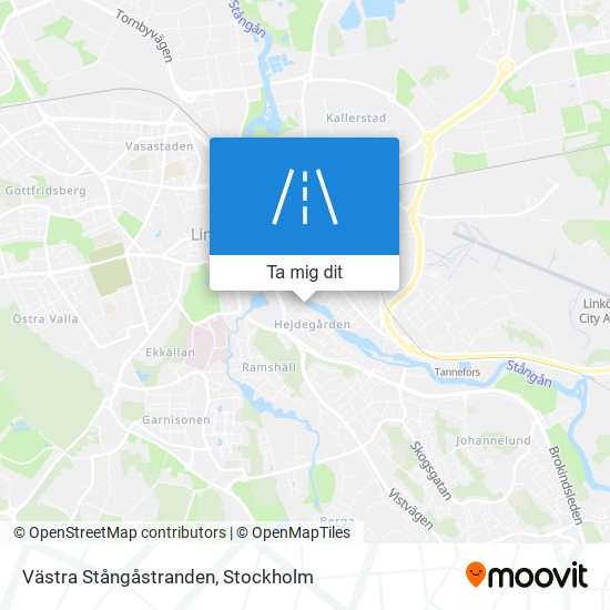 Västra Stångåstranden karta