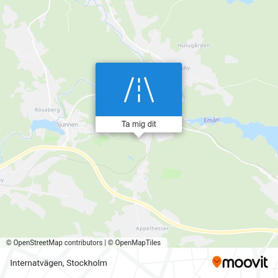 Internatvägen karta