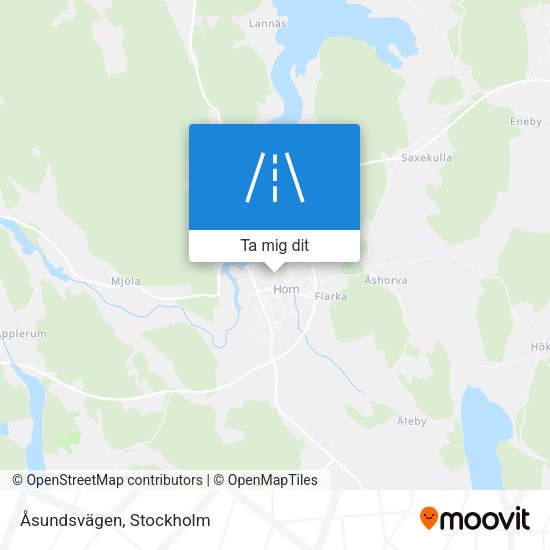 Åsundsvägen karta