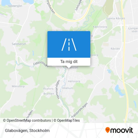 Glabovägen karta