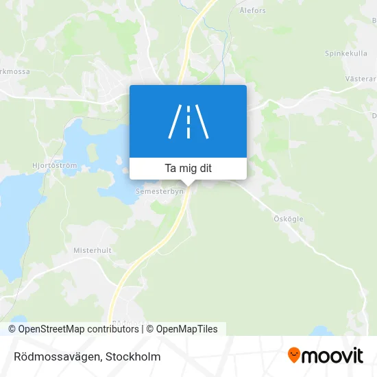 Rödmossavägen karta