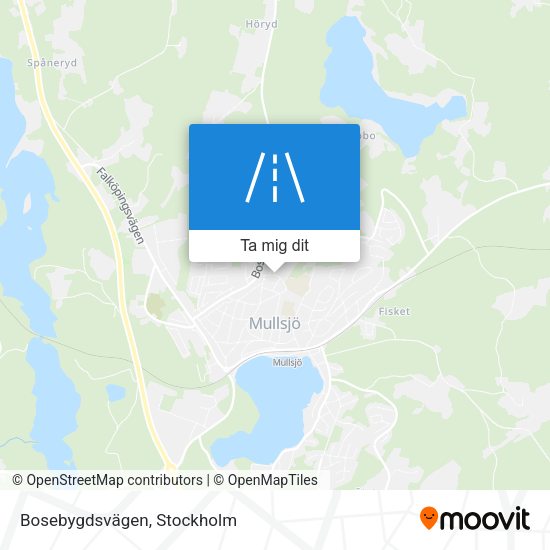 Bosebygdsvägen karta