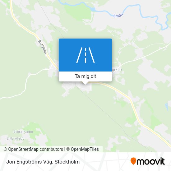 Jon Engströms Väg karta