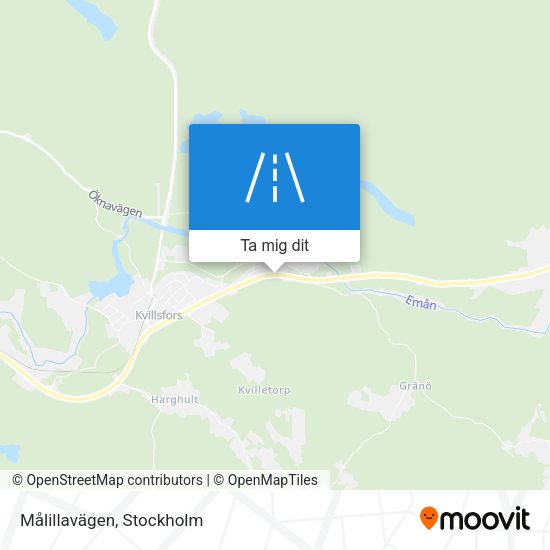 Målillavägen karta