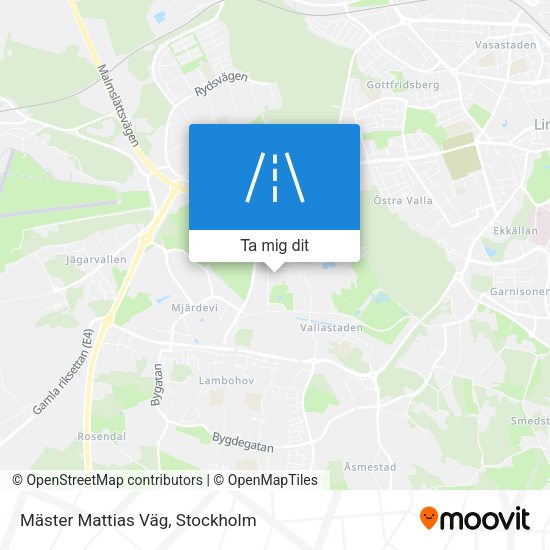 Mäster Mattias Väg karta