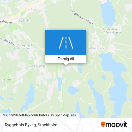 Ryggebols Byväg karta