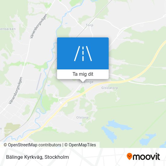 Bälinge Kyrkväg karta