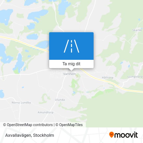 Axvallavägen karta