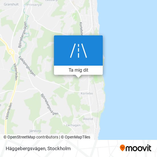 Häggebergsvägen karta