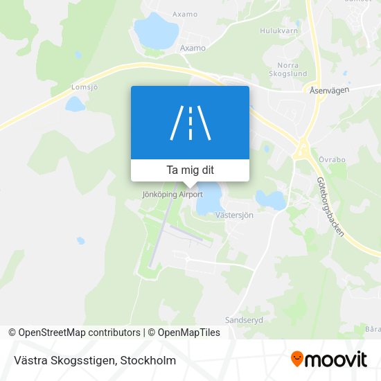 Västra Skogsstigen karta