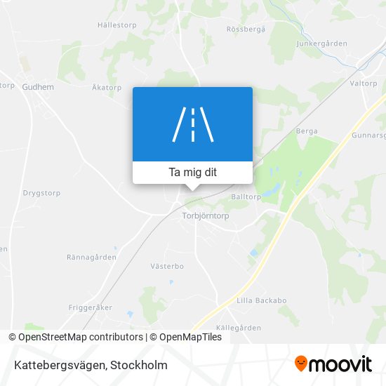 Kattebergsvägen karta