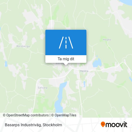 Basarps Industriväg karta
