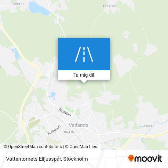 Vattentornets Elljusspår karta