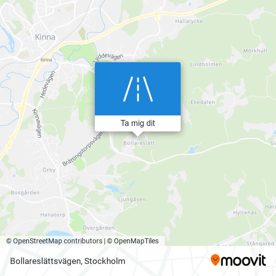 Bollareslättsvägen karta