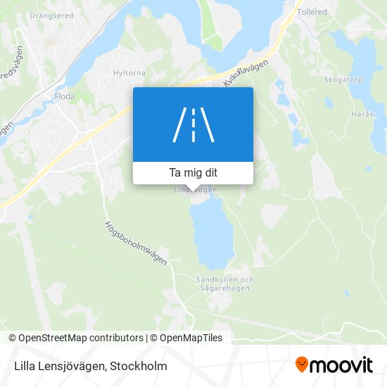 Lilla Lensjövägen karta