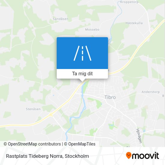 Rastplats Tideberg Norra karta