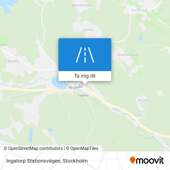 Ingatorp Stationsvägen karta
