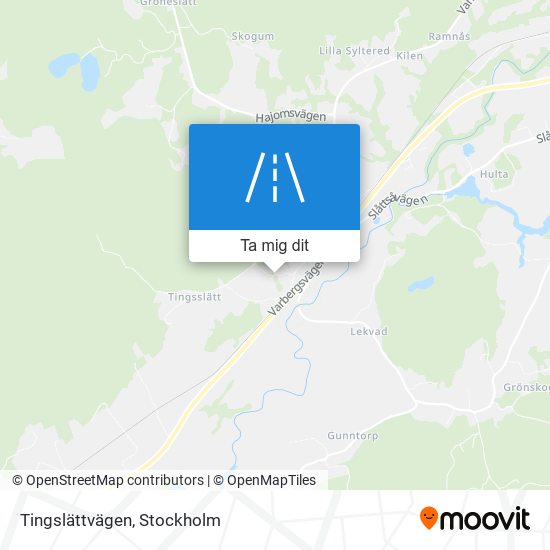 Tingslättvägen karta