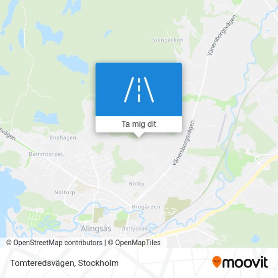 Tomteredsvägen karta