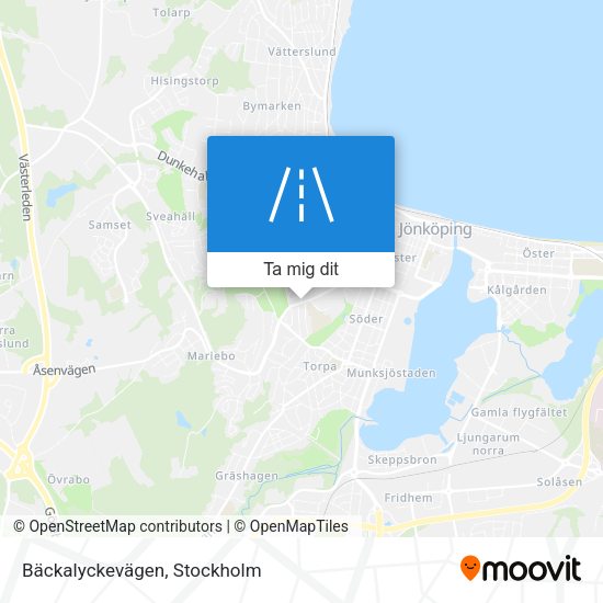 Bäckalyckevägen karta