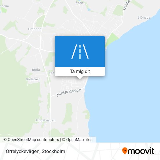 Orrelyckevägen karta