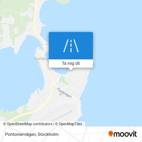 Pontoniervägen karta