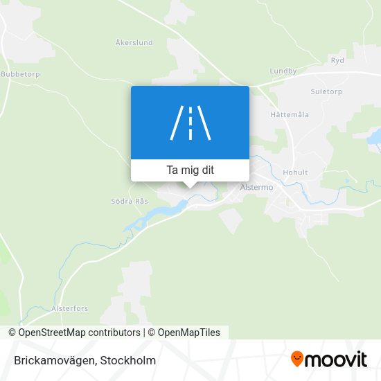 Brickamovägen karta