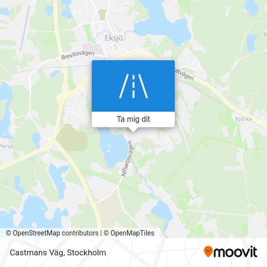Castmans Väg karta
