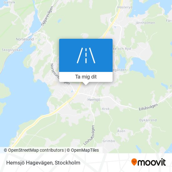 Hemsjö Hagevägen karta