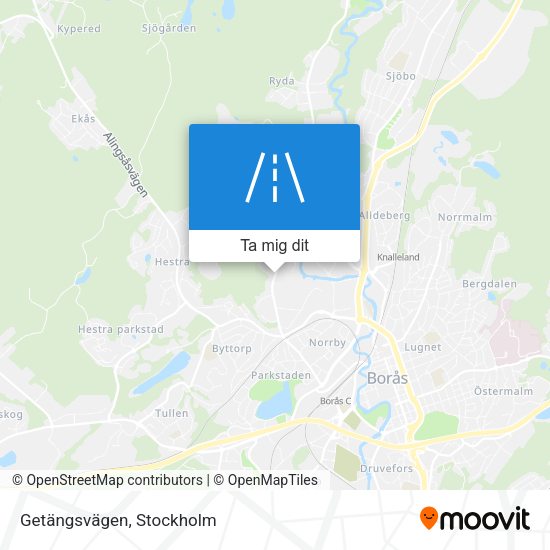 Getängsvägen karta