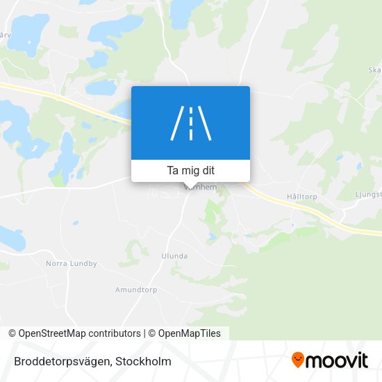 Broddetorpsvägen karta
