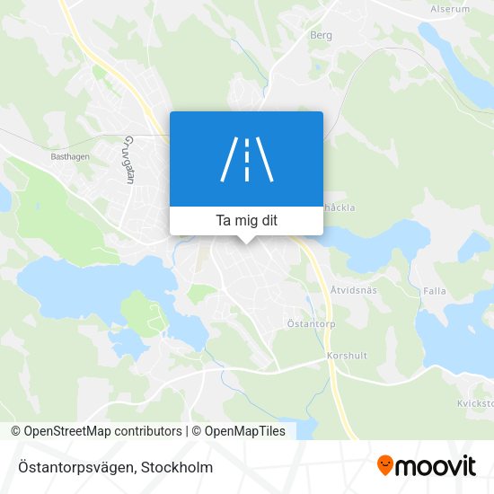 Östantorpsvägen karta
