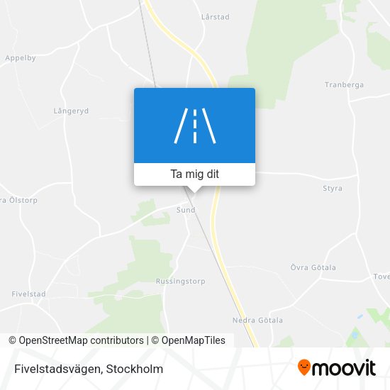 Fivelstadsvägen karta