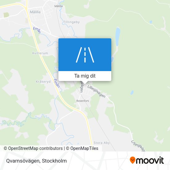 Qvarnsövägen karta